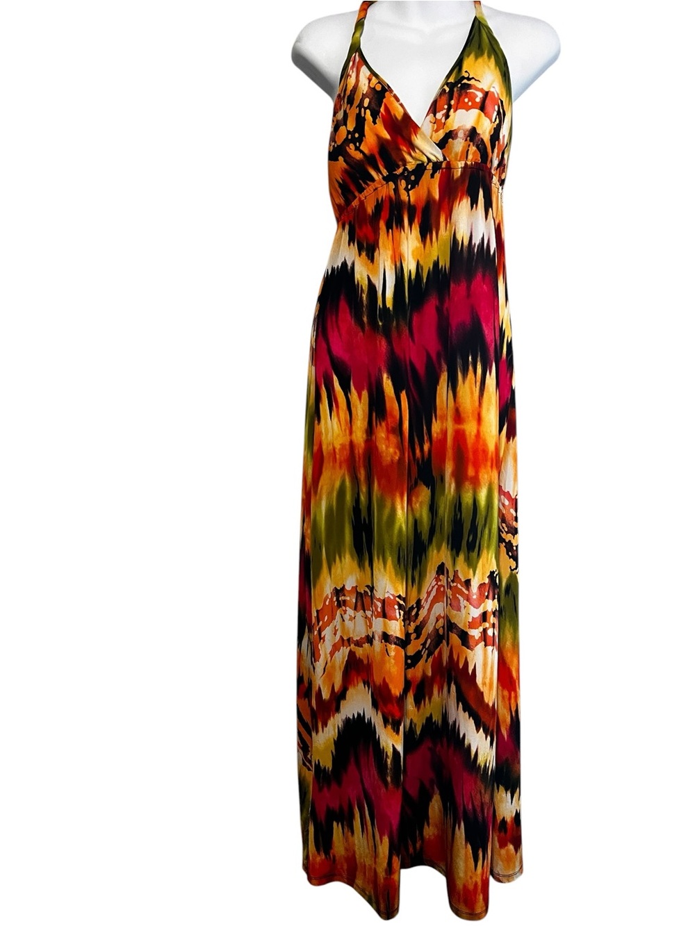 Rue 21 Vibrant  Multi-Color Halter Maxi Dress